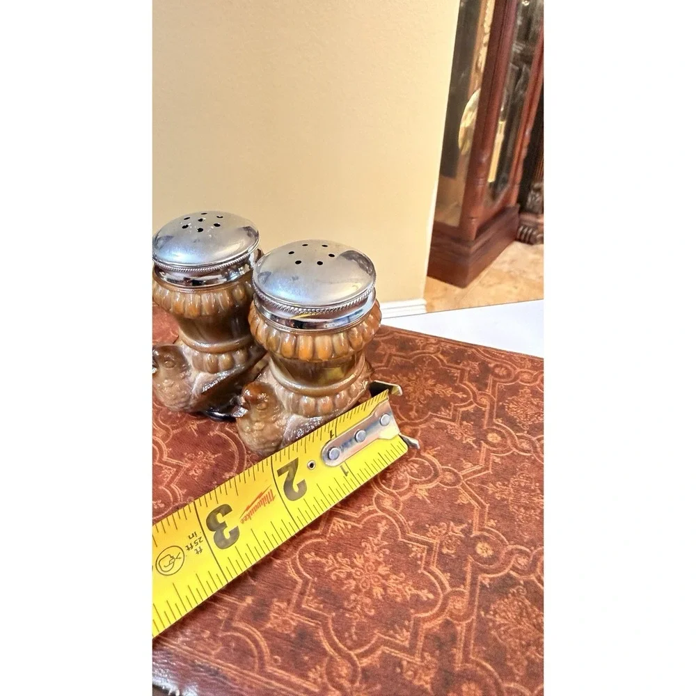 vintage Boyd‎ Glass chocolate swirl slag glass salt and pepper shakers